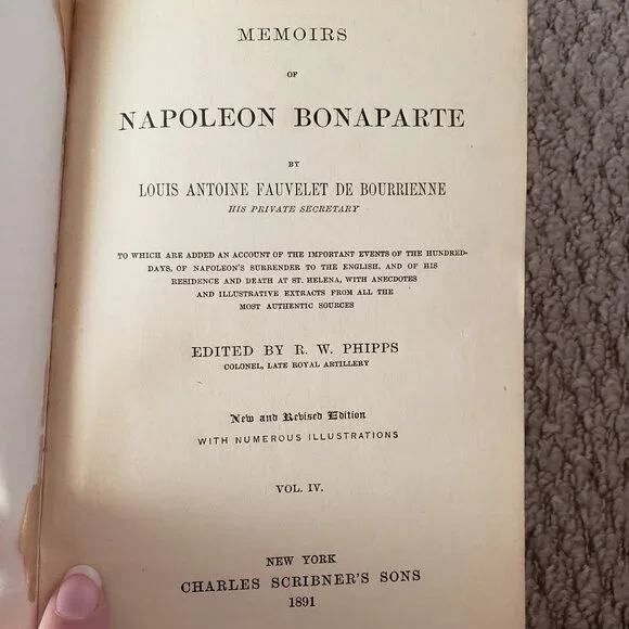 1891 Memoirs of Napoleon Bonaparte Vol IV illustrated antique hardcover book - Picture 7 of 8